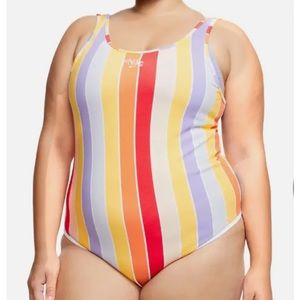 Nike Retro Femme Rainbow Stripe Bodysuit Size 2X